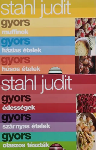 6 db Gyors sorozat : Gyors édességek + Gyors szárnyas ételek + Gyors olaszos tészták + Gyors muffinok + Gyors házias ételek + Gyors húsos ételek Olcsó