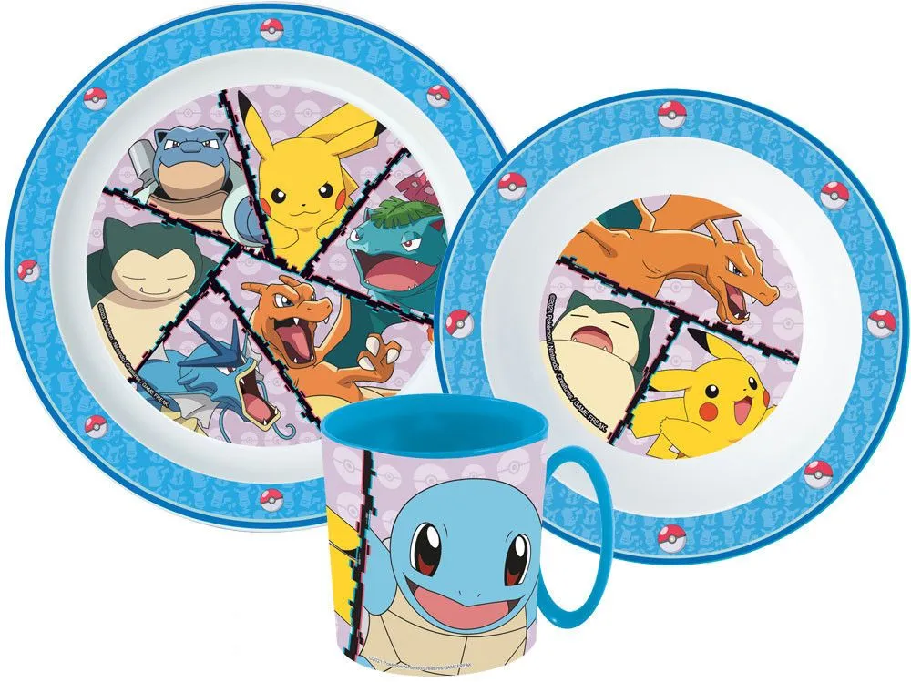 Nézd meg most Pokémon étkészlet, micro műanyag szett bögrével 265 ml