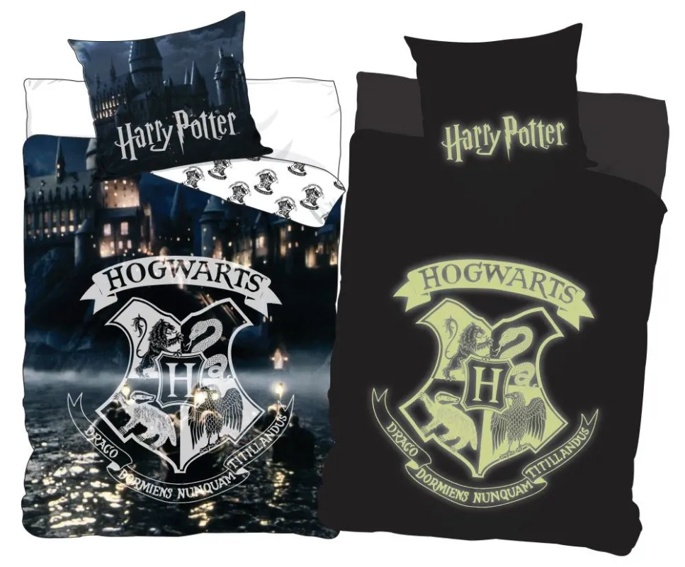 Harry Potter sötétben világító ágyneműhuzat Roxfort 140×200cm, 70×90 cm Vedd meg online