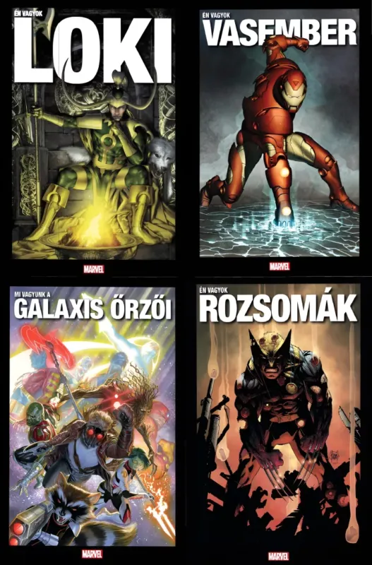 Én vagyok Rozsomák + Én vagyok Vasember (képregény) + Én vagyok Loki + Mi vagyunk a Galaxis Őrzői Bestseller