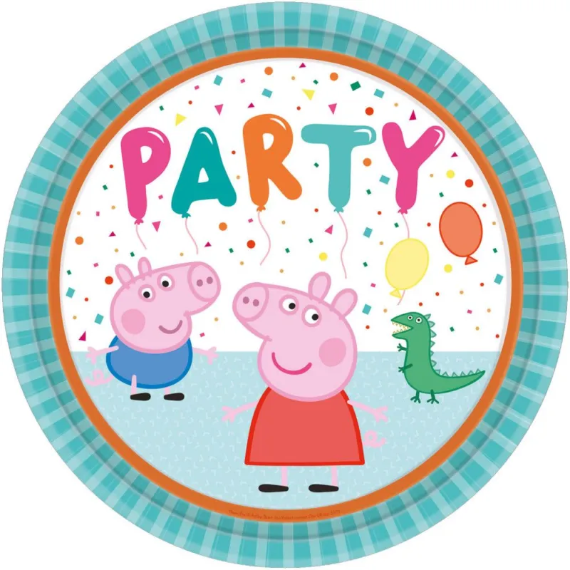 Peppa malac Confetti papírtányér 8 db-os 23 cm Vedd meg online