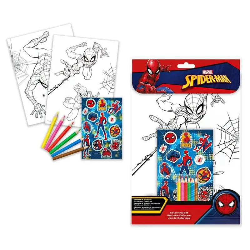 Szuper akció Pókember Web-Slinger színező + matrica szett