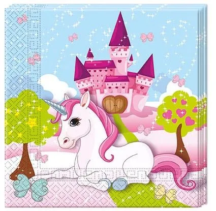 Korlátozott ajánlat Unikornis Castle szalvéta 20 db-os 33x33 cm