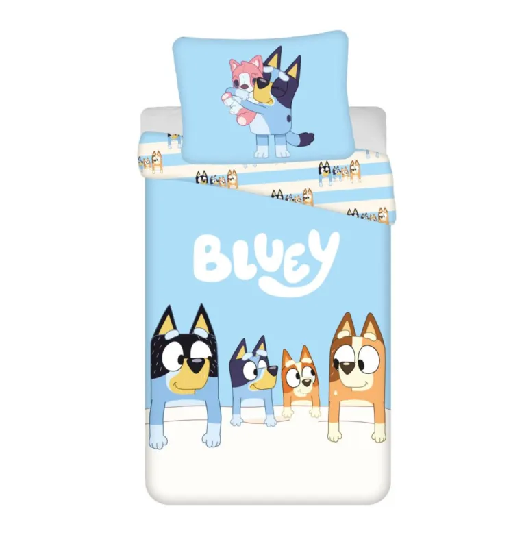 Bluey Family ágyneműhuzat 140×200cm, 70x90 cm Gyors szállítás