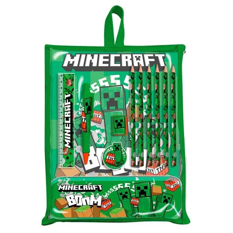 Népszerű Minecraft Boom írószer szett tartóval