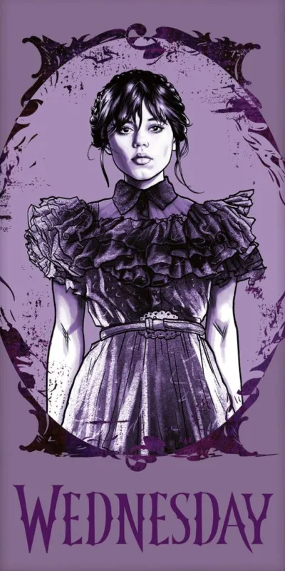 Akció Wednesday Purple fürdőlepedő, strand törölköző 70x140cm