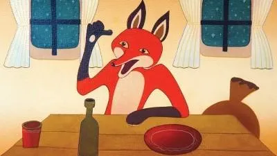 Alacsony ár A szállást kérő róka /Diafilm