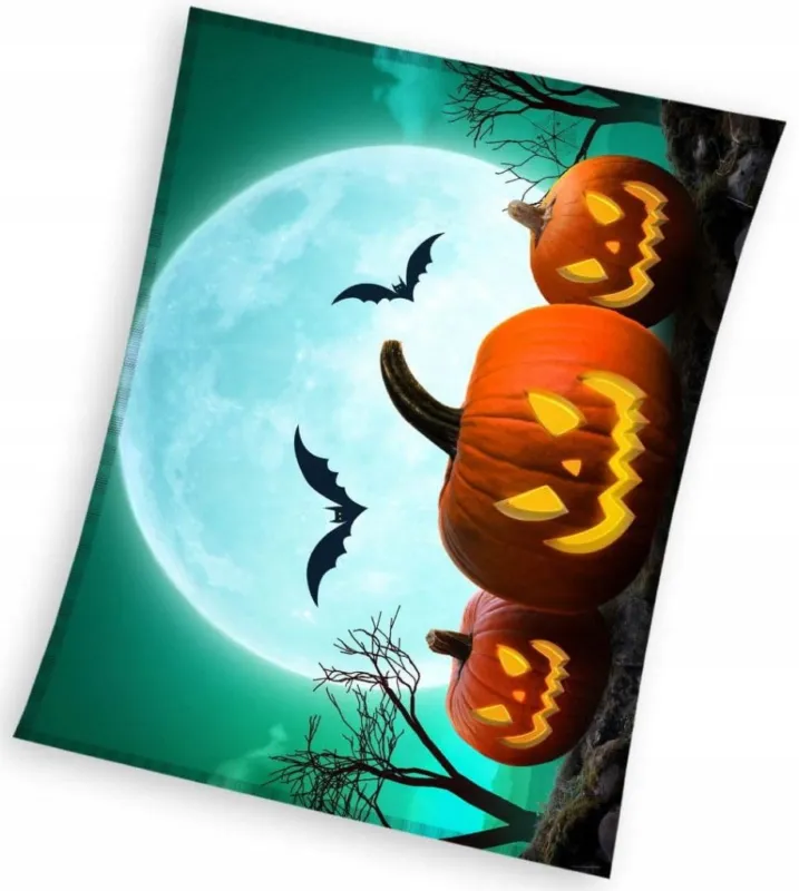 Biztonságos fizetés Halloween Moon coral fleece polár takaró 150x200cm