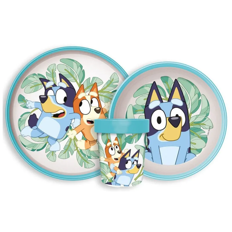 Kihagyhatatlan ajánlat Bluey Leaves csúszásmentes étkészlet, micro műanyag szett