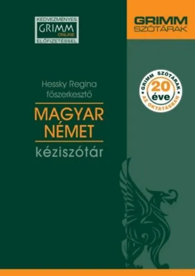 Akciós ár Magyar-német kéziszótár /Kedvezményes Grimm online előfizetéssel