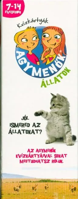 Agymenők - Állatok 7-14 éveseknek /700 kvízkérdés 3 nehézségi szint Expressz kézbesítés