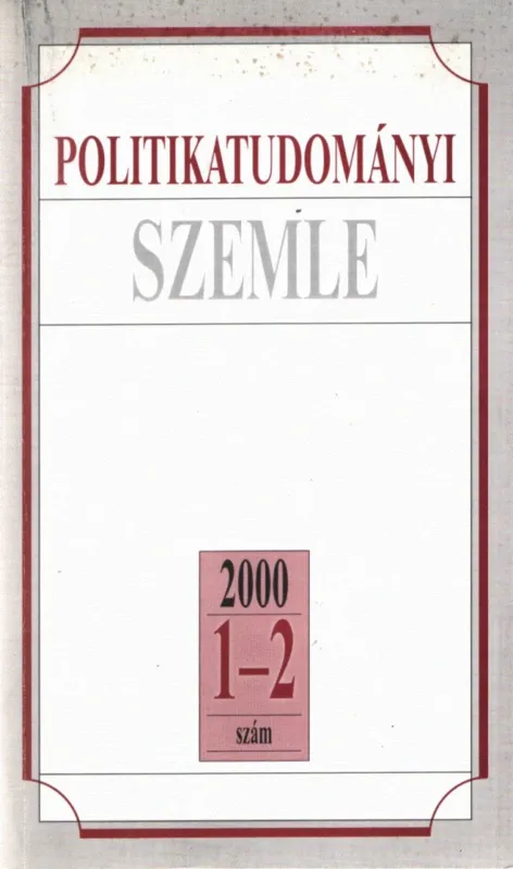 Politikatudományi szemle 2000/1-2. szám Szuper ajánlat