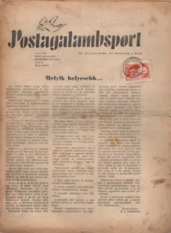 Postagalambsport 1961. VII. évfolyam (teljes) Expressz szállítás