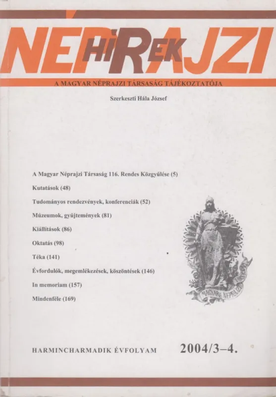 Azonnali szállítás Néprajzi Hírek 2004/3-4.