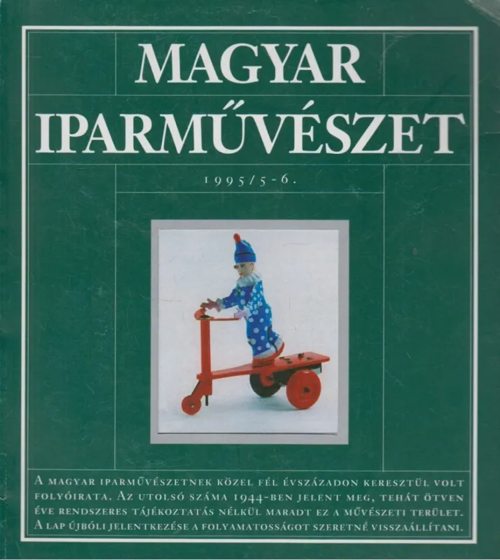 Kiárusítás Magyar Iparművészet 1995/5-6.