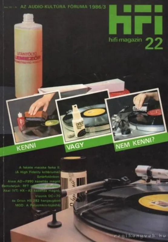 Vedd meg most Hifi magazin 22. 1986/3.