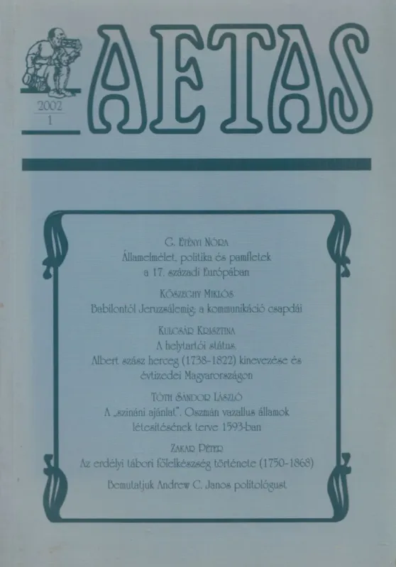 Aetas 2002/1 Bestseller