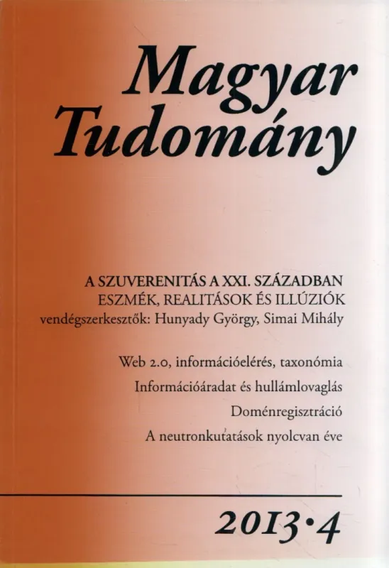 Azonnal elérhető Magyar tudomány 2013/4
