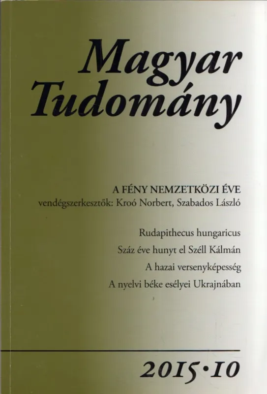 Újdonság Magyar tudomány 2015/10