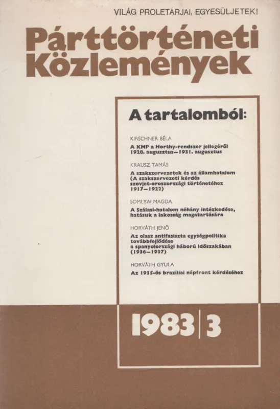Párttörténeti Közlemények 1983/3. Legjobb ár