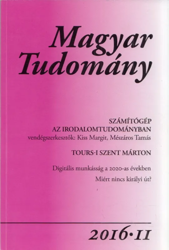 Vásárlói kedvenc Magyar tudomány 2016/11