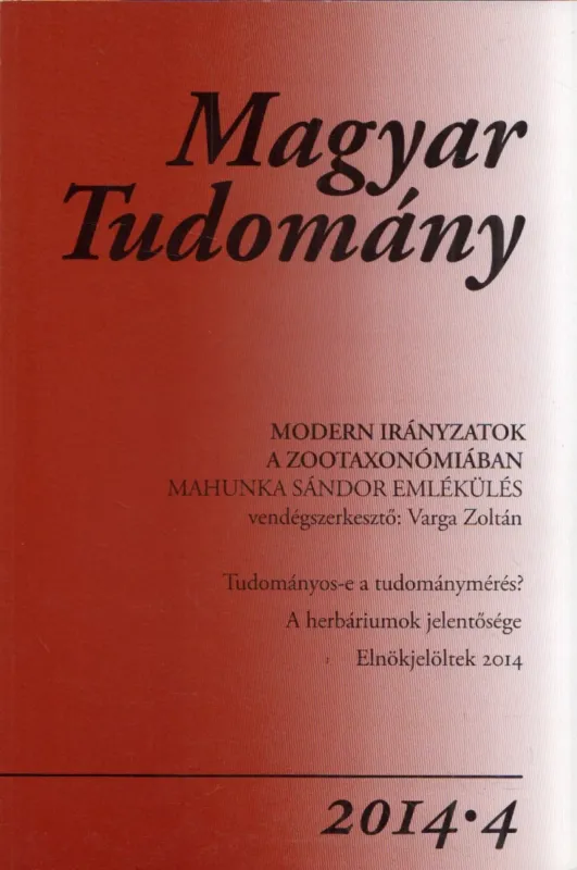 Magyar tudomány 2014/4 Vedd meg online