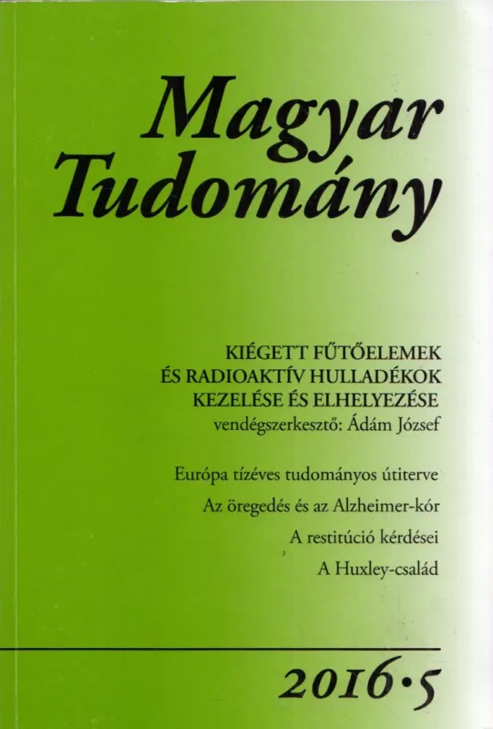 Magyar tudomány 2016/5 Csak ma