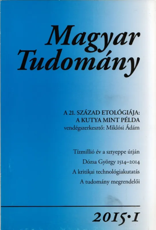 Különleges ajánlat Magyar tudomány 2015/1.