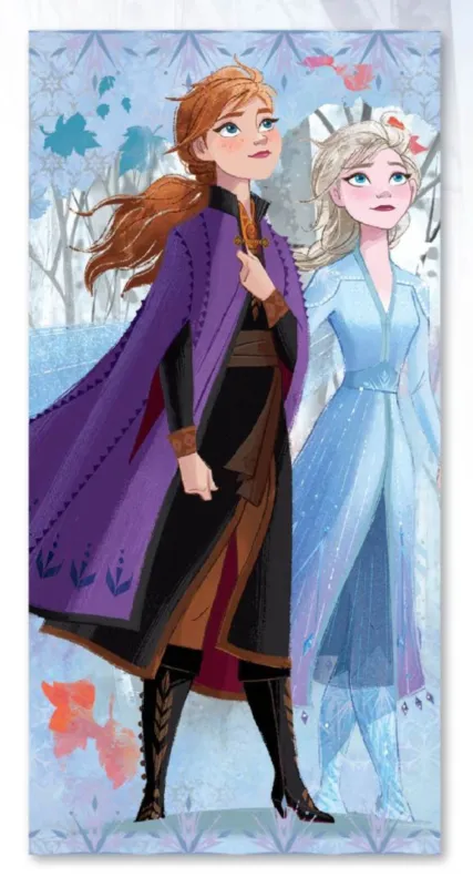 Népszerű Disney Jégvarázs Sisters fürdőlepedő, strand törölköző 70x137 cm (Fast Dry)