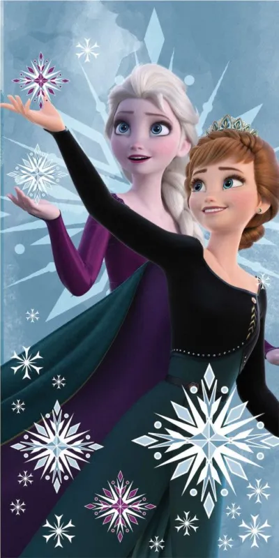 Disney Jégvarázs Snowflake fürdőlepedő, strand törölköző 70x140cm Különleges ajánlat