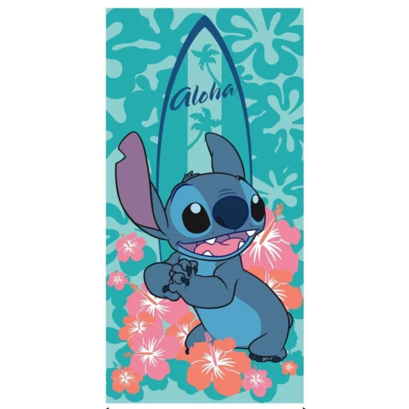 Disney Lilo és Stitch, A csillagkutya Surf fürdőlepedő, strand törölköző 70x140cm (Fast Dry) Bestseller
