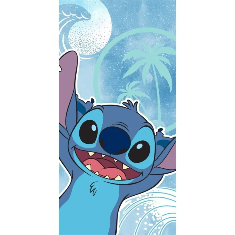 Exkluzív ajánlat Disney Lilo és Stitch, A csillagkutya Wave fürdőlepedő, strand törölköző 70x140cm