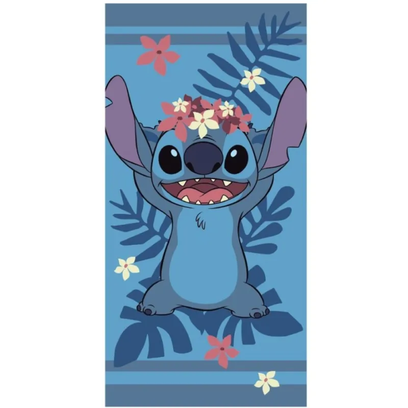 Szuper ajánlat Disney Lilo és Stitch, A csillagkutya Wreath fürdőlepedő, strand törölköző 70x140cm (Fast Dry)