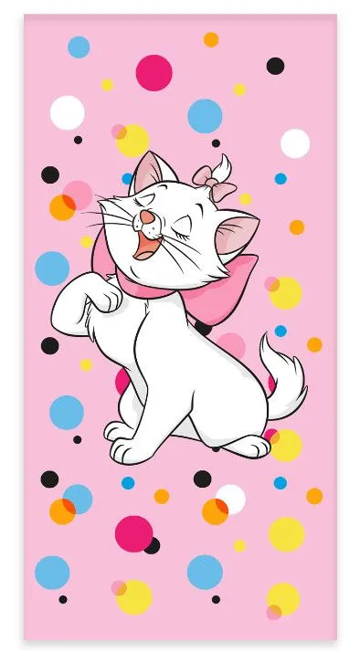 Disney Marie cica Bubbles fürdőlepedő, strand törölköző 60x120cm Kedvezmény