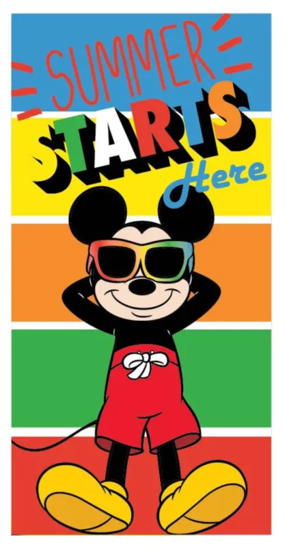 Disney Mickey Starts fürdőlepedő, strand törölköző 70x137 cm (Fast Dry) Utolsó esély