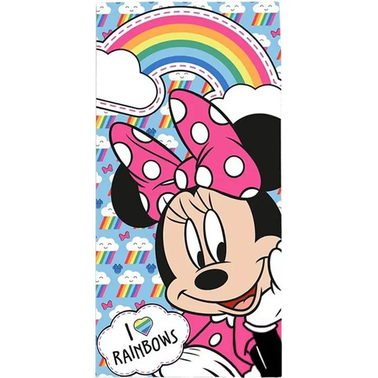 Kihagyhatatlan ajánlat Disney Minnie Rainbows fürdőlepedő, strand törölköző 70x140cm