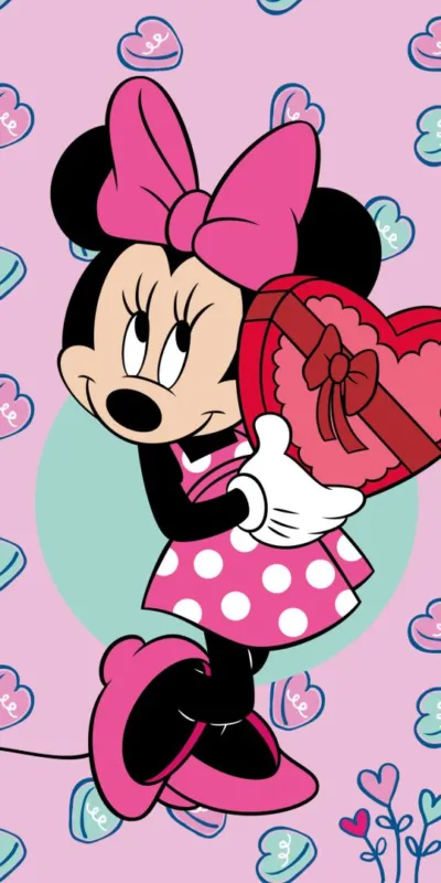 Disney Minnie Sweets fürdőlepedő, strand törölköző 70x140cm Kihagyhatatlan ajánlat