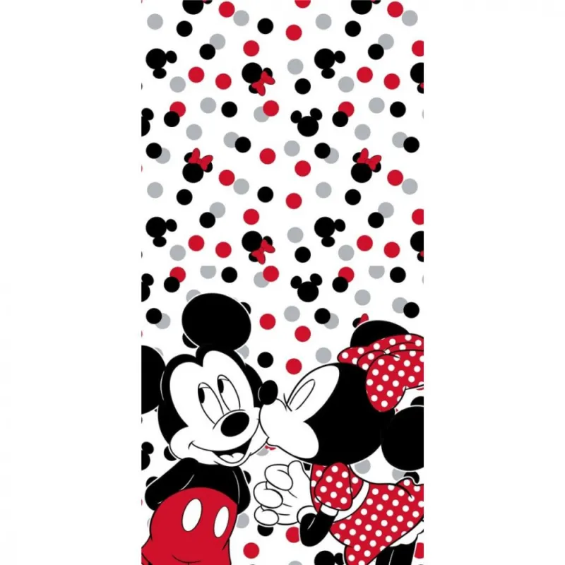 Árengedmény Disney Minnie, Mickey Love fürdőlepedő, strand törölköző 70x140cm