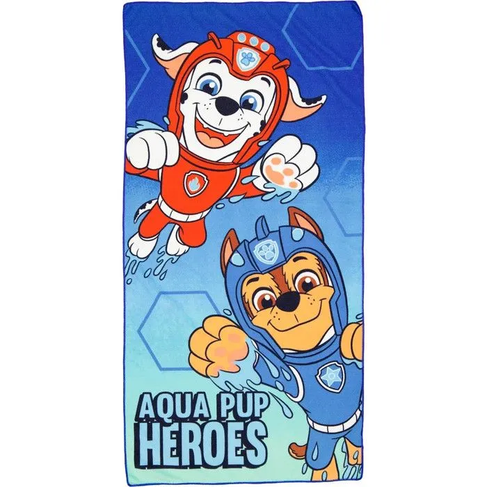 Legnépszerűbb Mancs Őrjárat Aqua strand törölköző 60x120 cm (Fast Dry)