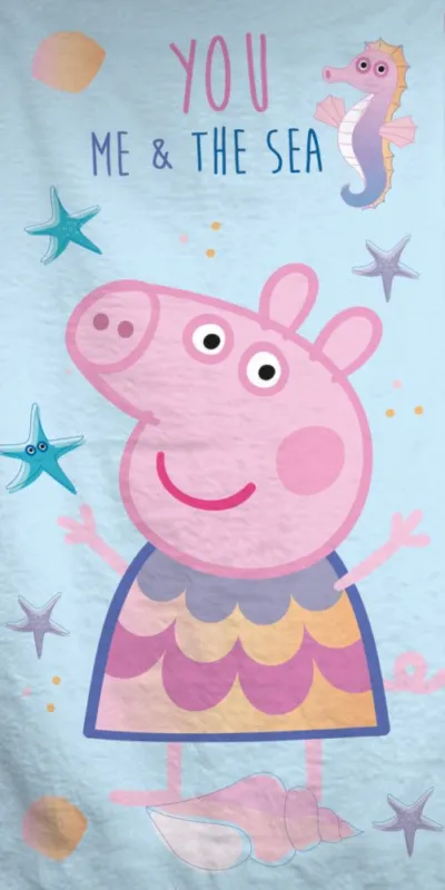 Peppa malac & the Sea fürdőlepedő, strand törölköző 70x140cm Vásárlói kedvenc