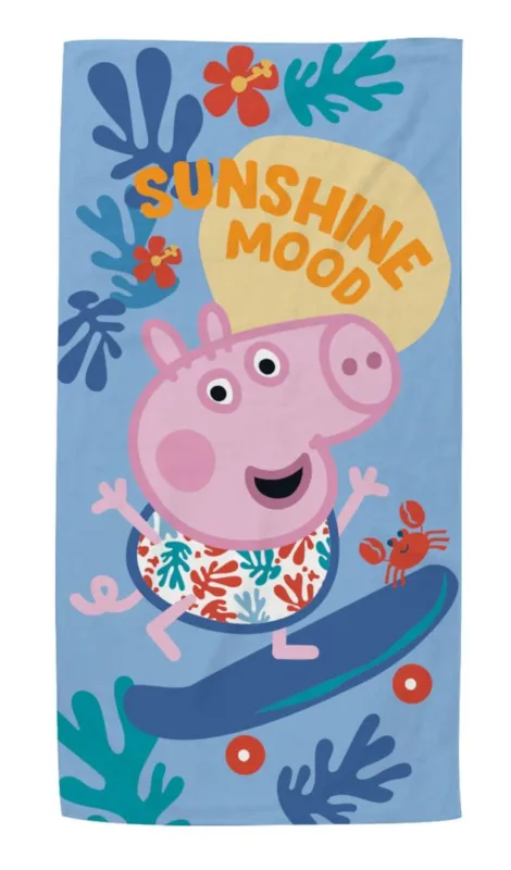 Olcsó Peppa malac Skateboard fürdőlepedő, strand törölköző 70x140cm (Fast Dry)