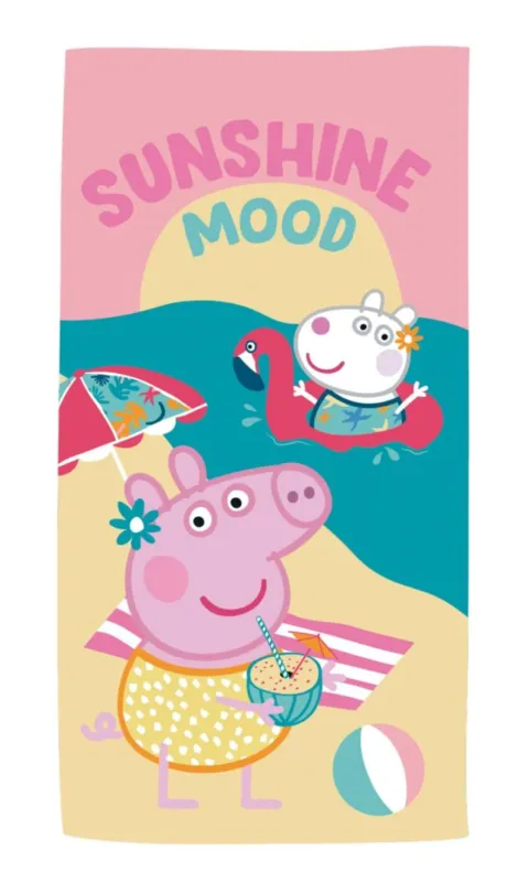 Ne maradj le Peppa malac Sunshine fürdőlepedő, strand törölköző 70x140cm (Fast Dry)