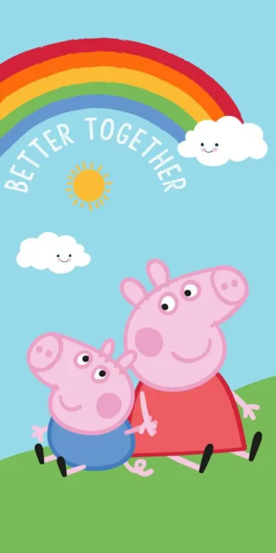 Olcsó Peppa malac Together fürdőlepedő, strand törölköző 70x140cm