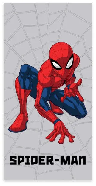 Legkelendőbb Pókember Grey Web fürdőlepedő, strand törölköző 60x120cm