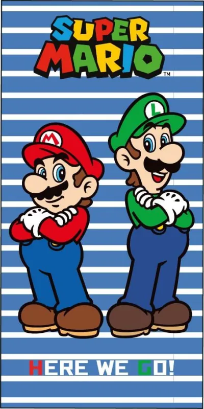 Szuper akció Super Mario Friends fürdőlepedő, strand törölköző 70x140cm