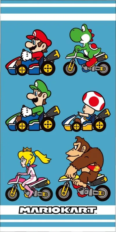 Olcsóbb Super Mario Mariokart fürdőlepedő, strand törölköző 70x140cm