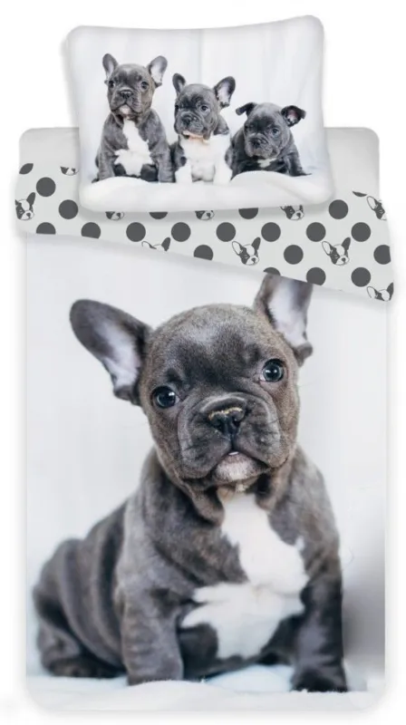 Gyors szállítás Kutyás, French Bulldogs ágyneműhuzat 140×200cm, 70×90 cm