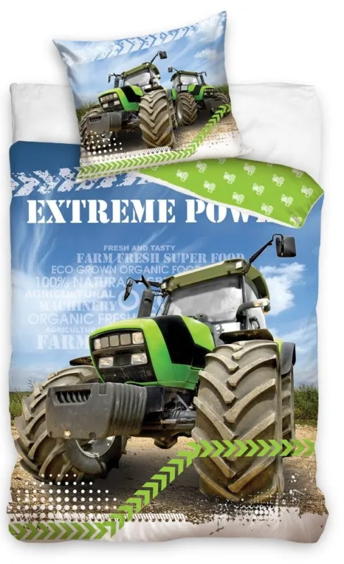 Árcsökkenés Traktor ágyneműhuzat Extreme Power 140×200cm, 70×90 cm