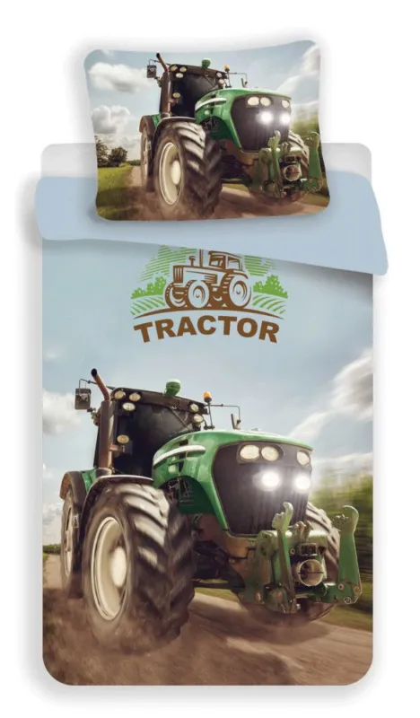 Azonnali szállítás Traktor Green ágyneműhuzat 140×200cm, 70x90 cm microfibre