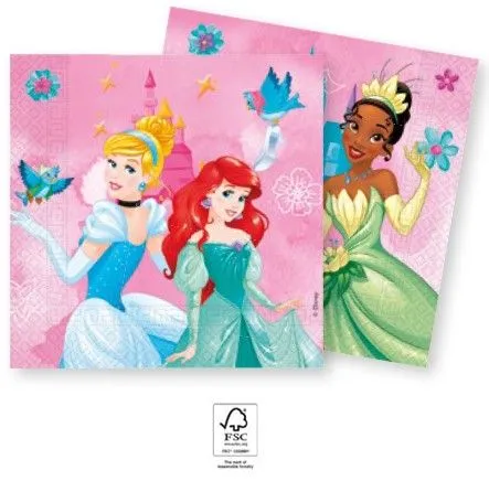 Végkiárusítás Disney Hercegnők Live Your Story szalvéta 20 db-os 33x33 cm FSC